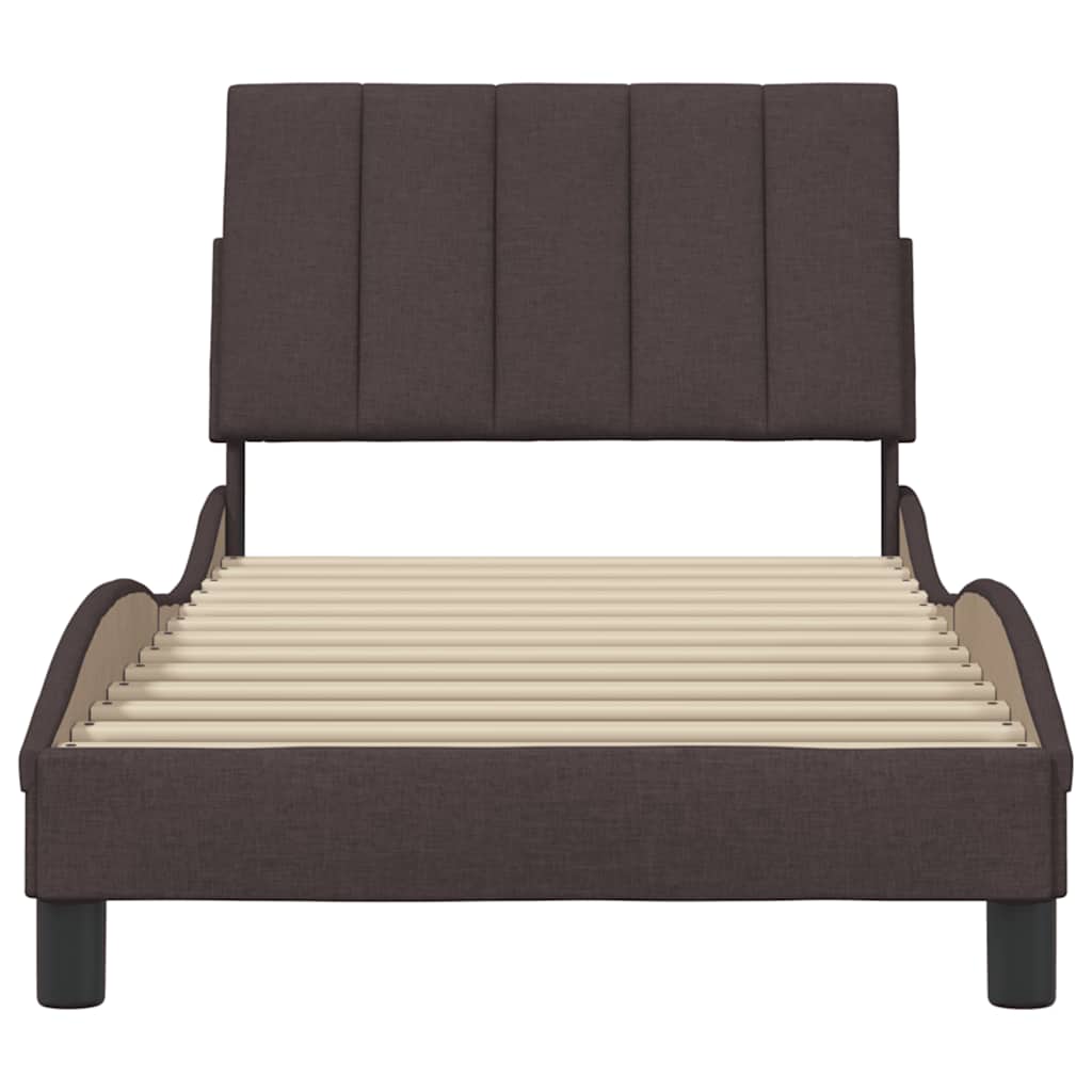 Giroletto senza Materasso Hanko Marrone Scuro 80x200 cm Tessuto | homemem39
