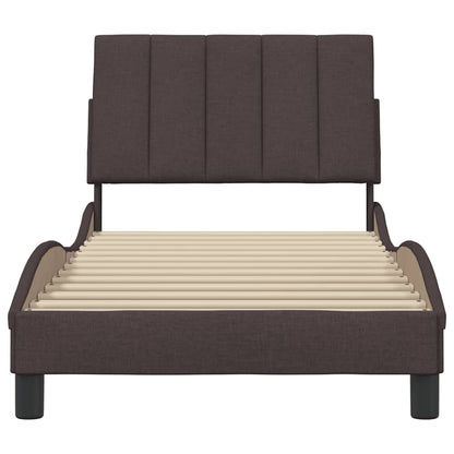 Giroletto senza Materasso Hanko Marrone Scuro 80x200 cm Tessuto | homemem39