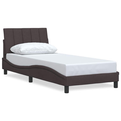 Giroletto senza Materasso Hanko Marrone Scuro 90x190 cm Tessuto | homemem39