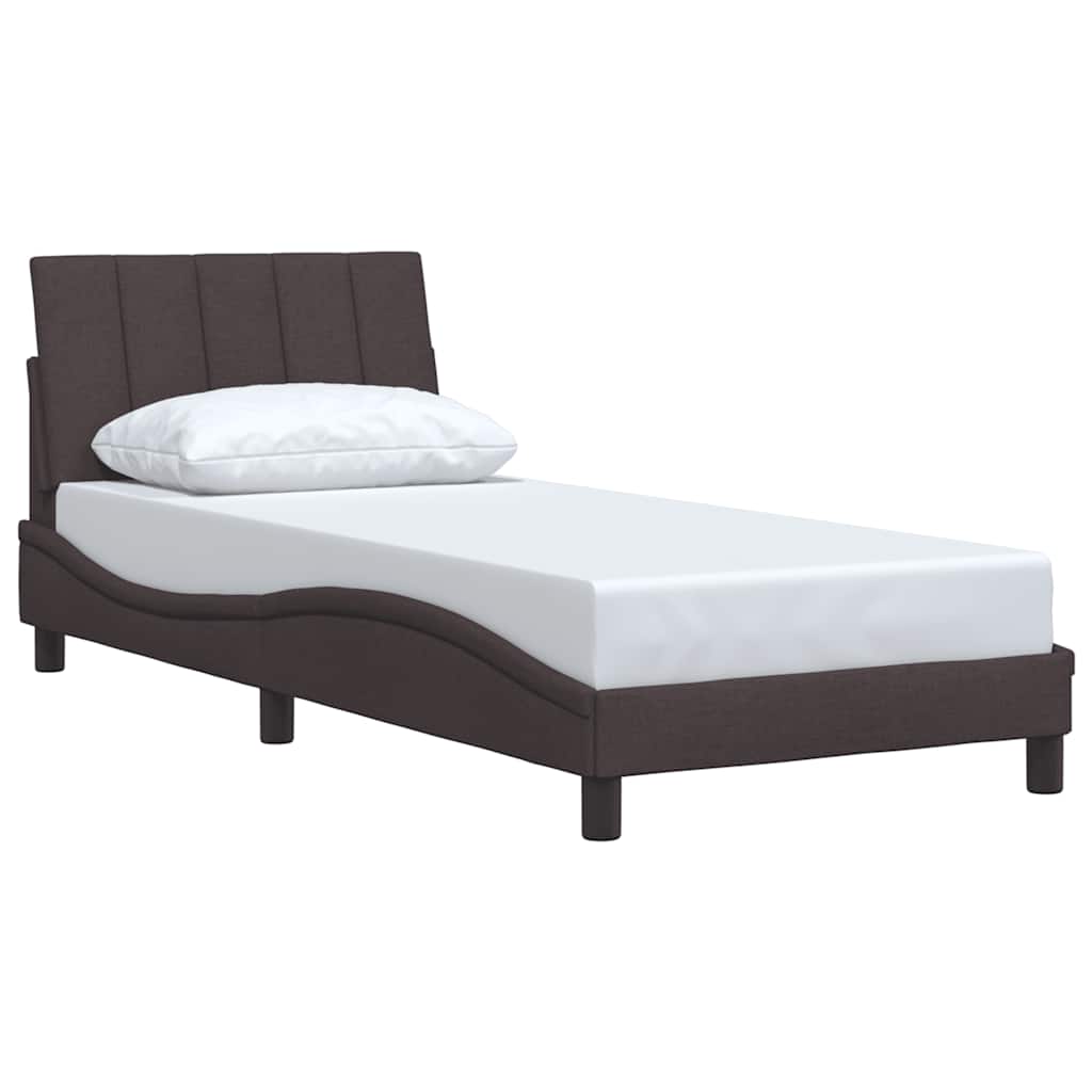Giroletto senza Materasso Hanko Marrone Scuro 90x190 cm Tessuto | homemem39