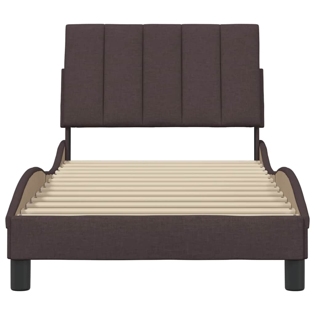 Giroletto senza Materasso Hanko Marrone Scuro 90x190 cm Tessuto | homemem39