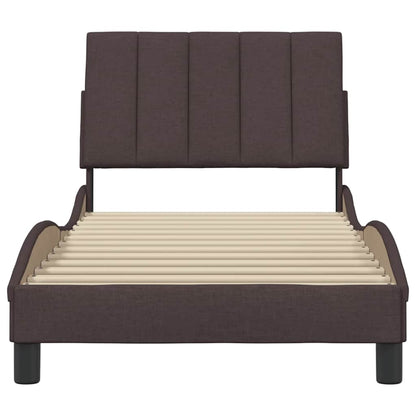 Giroletto senza Materasso Hanko Marrone Scuro 90x190 cm Tessuto | homemem39