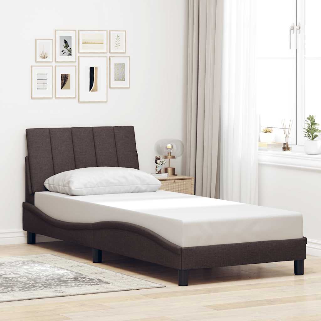 Giroletto senza Materasso Hanko Marrone Scuro 90x190 cm Tessuto | homemem39