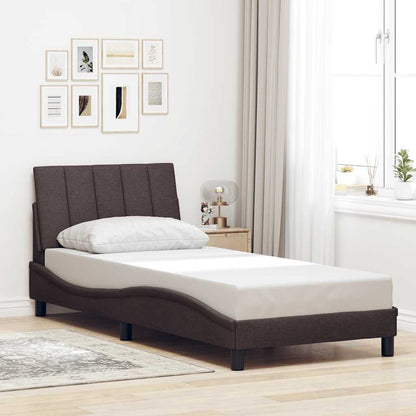 Giroletto senza Materasso Hanko Marrone Scuro 90x190 cm Tessuto | homemem39