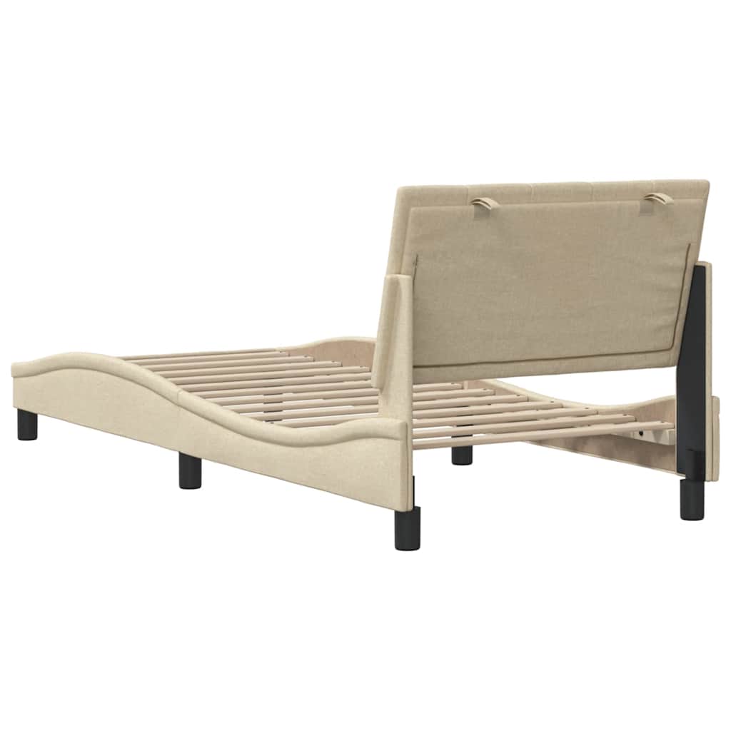 Giroletto senza Materasso Hanko Crema 90x190 cm in Tessuto - homemem39