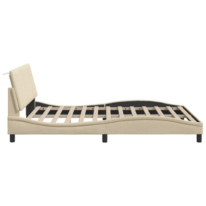 Giroletto senza Materasso Hanko Crema 160x200 cm in Tessuto | homemem39