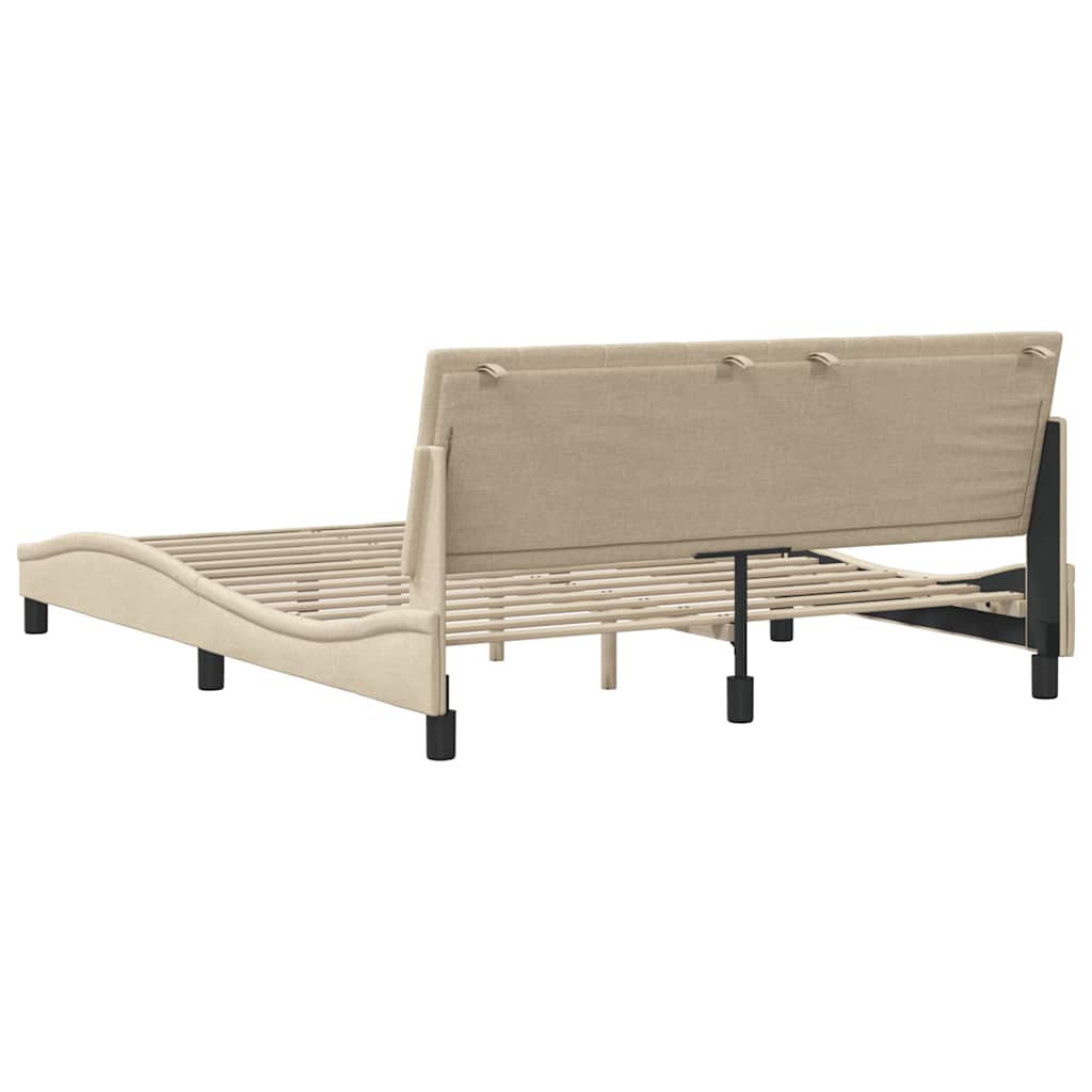 Giroletto senza Materasso Hanko Crema 160x200 cm in Tessuto | homemem39