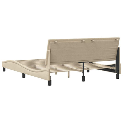 Giroletto senza Materasso Hanko Crema 160x200 cm in Tessuto | homemem39