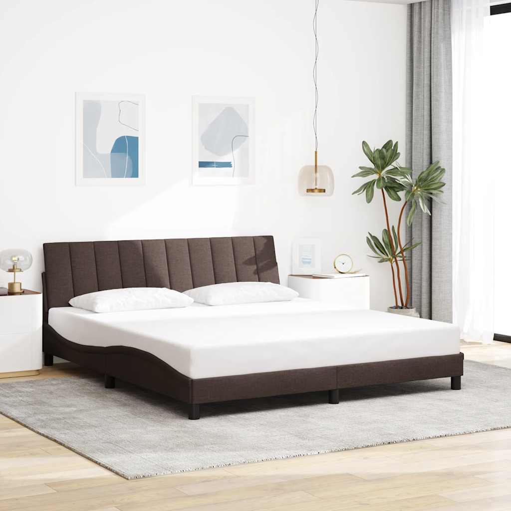 Giroletto senza Materasso Hanko Marrone Scuro 180x200 cm Tessuto | homemem39