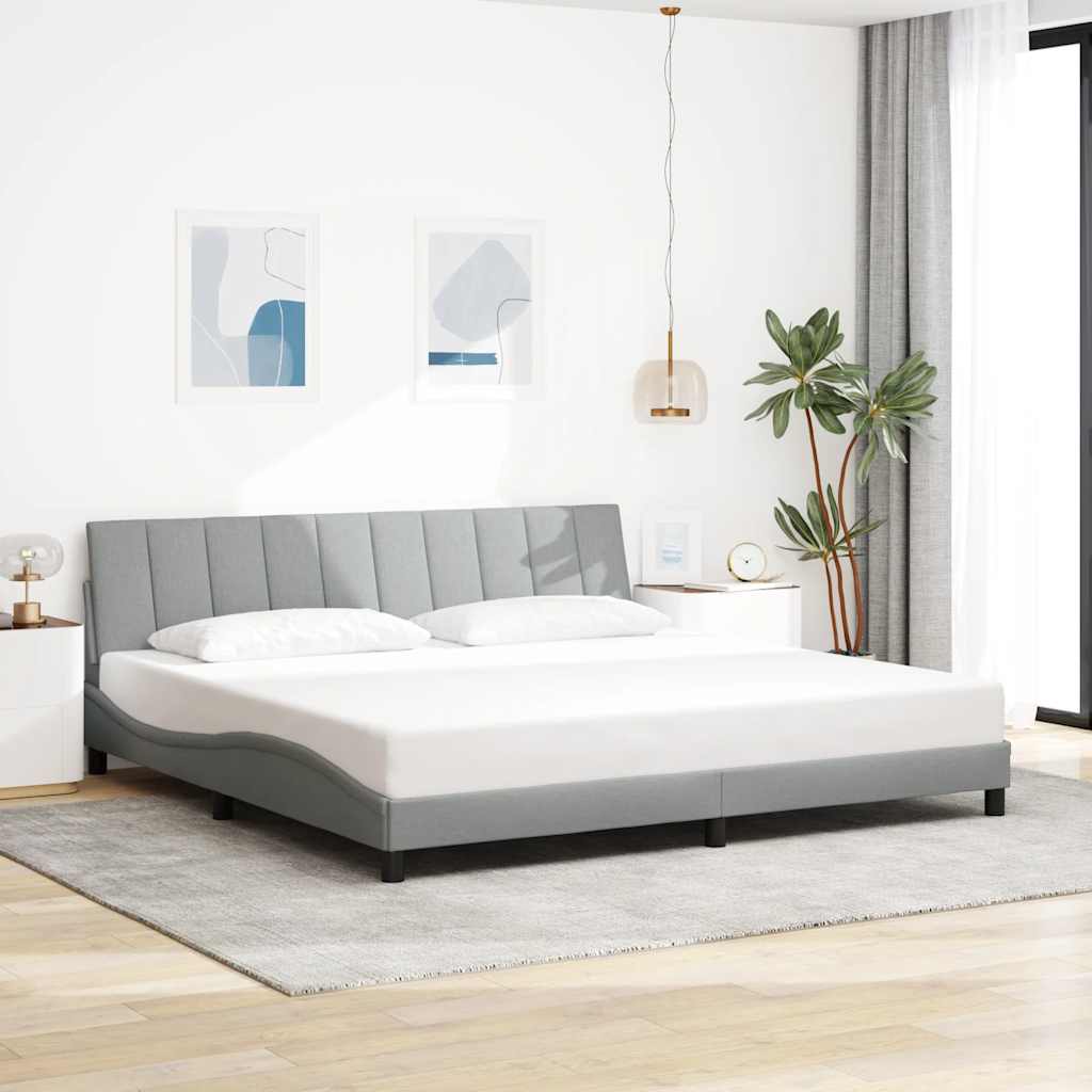 Giroletto senza Materasso Hanko Grigio Chiaro 200x200 cm Tessuto | homemem39