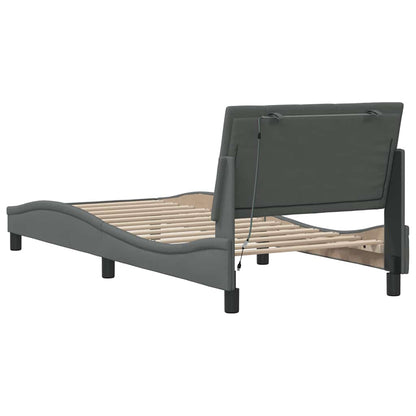 Giroletto senza Materasso Hanko Grigio Scuro 80x200 cm Tessuto