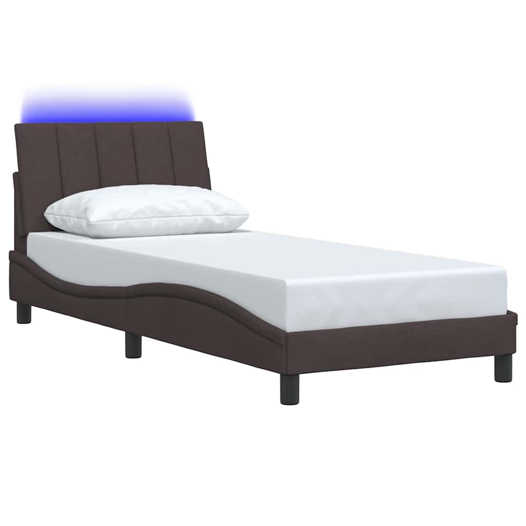 Giroletto senza Materasso Hanko Marrone Scuro 80x200 cm Tessuto | homemem39