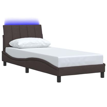 Giroletto senza Materasso Hanko Marrone Scuro 80x200 cm Tessuto | homemem39