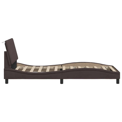 Giroletto senza Materasso Hanko Marrone Scuro 80x200 cm Tessuto | homemem39