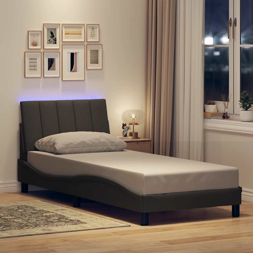 Giroletto senza Materasso Hanko Grigio Scuro 90x190 cm Tessuto
