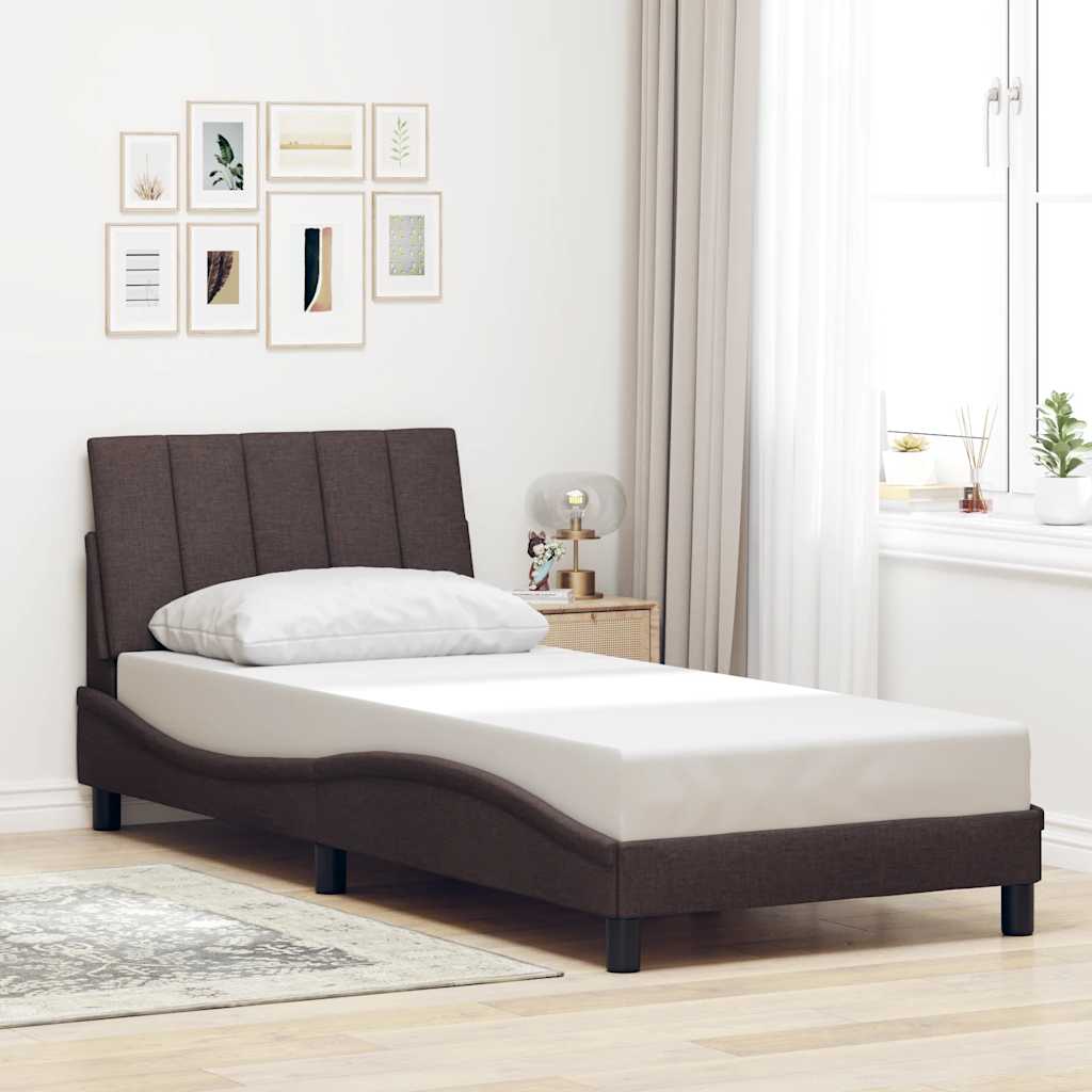 Giroletto senza Materasso Hanko Marrone Scuro 90x190 cm Tessuto | homemem39