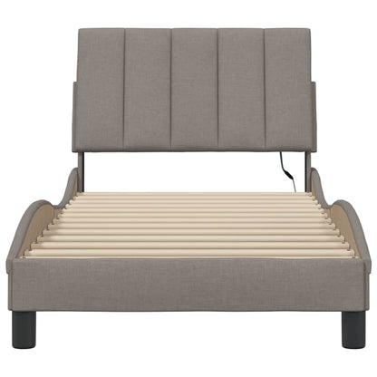 Giroletto senza Materasso Hanko Tortora 90x190 cm Tessuto
