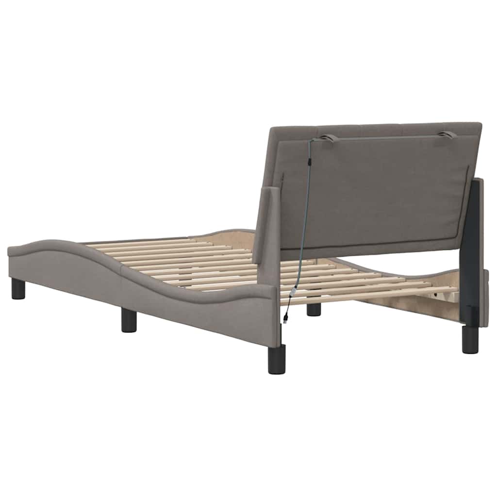 Giroletto senza Materasso Hanko Tortora 90x190 cm Tessuto
