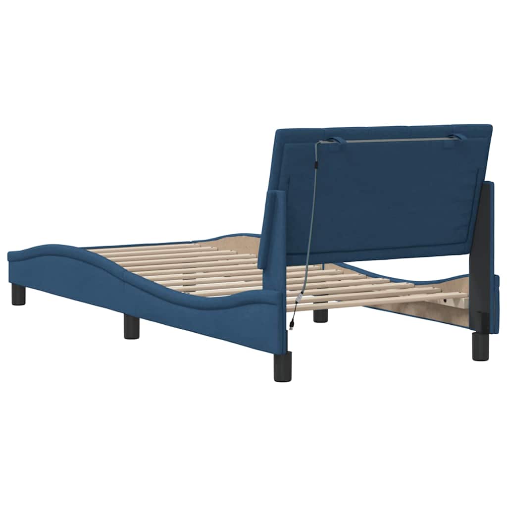 Giroletto senza Materasso Hanko Blu 90x190 cm in Tessuto