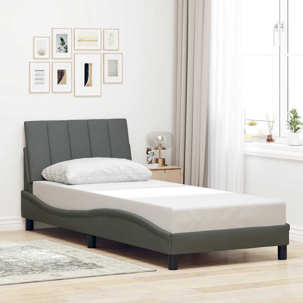 Giroletto senza Materasso Hanko Grigio Scuro 90x200 cm Tessuto | homemem39