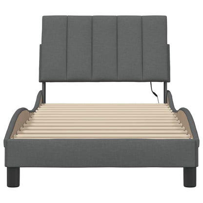 Giroletto senza Materasso Hanko Grigio Scuro 90x200 cm Tessuto - homemem39