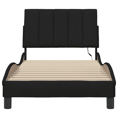 Giroletto senza Materasso Hanko Nero 90x200 cm in Tessuto