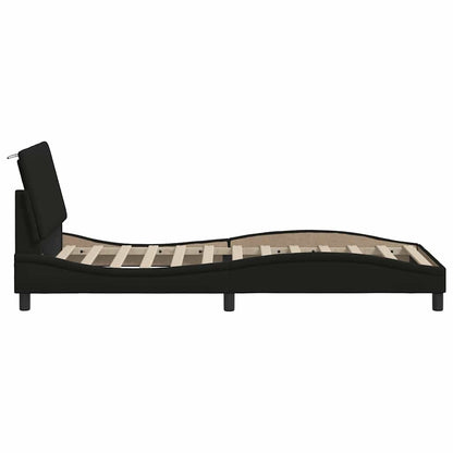 Giroletto senza Materasso Hanko Nero 90x200 cm in Tessuto