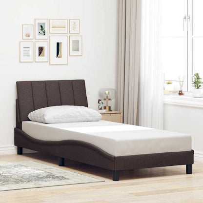 Giroletto senza Materasso Hanko Marrone Scuro 90x200 cm Tessuto