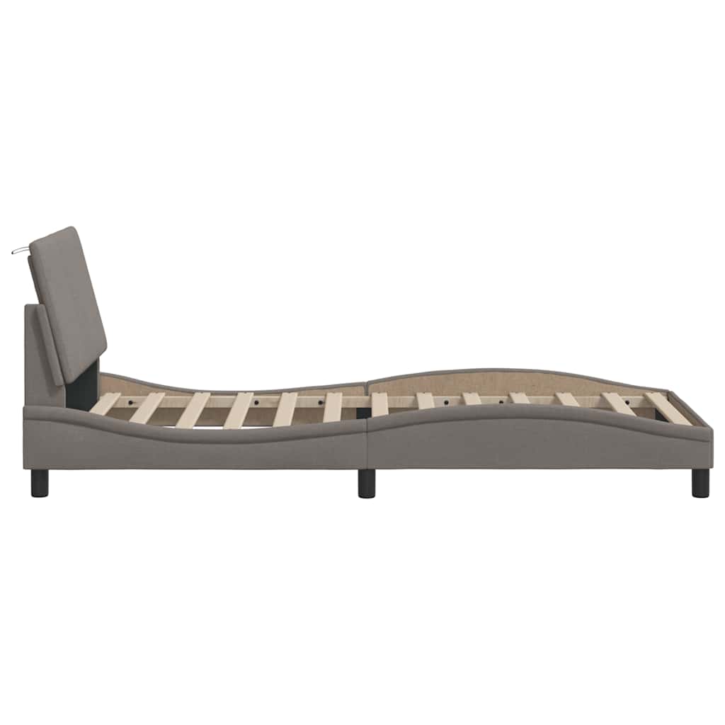 Giroletto senza Materasso Hanko Tortora 90x200 cm Tessuto