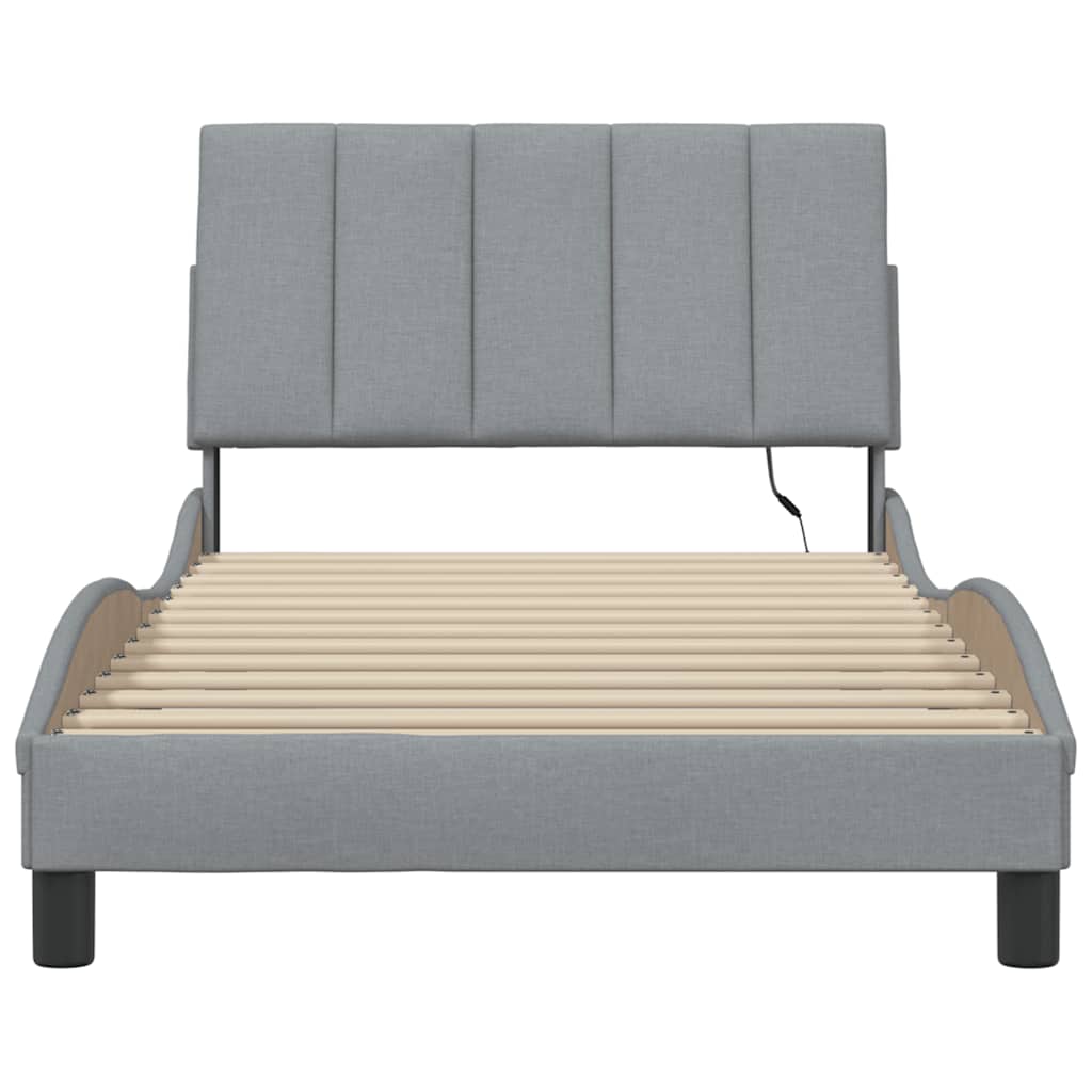 Giroletto senza Materasso Hanko Grigio Chiaro 100x200cm Tessuto