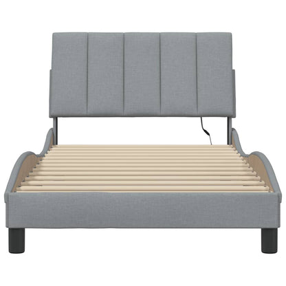 Giroletto senza Materasso Hanko Grigio Chiaro 100x200cm Tessuto
