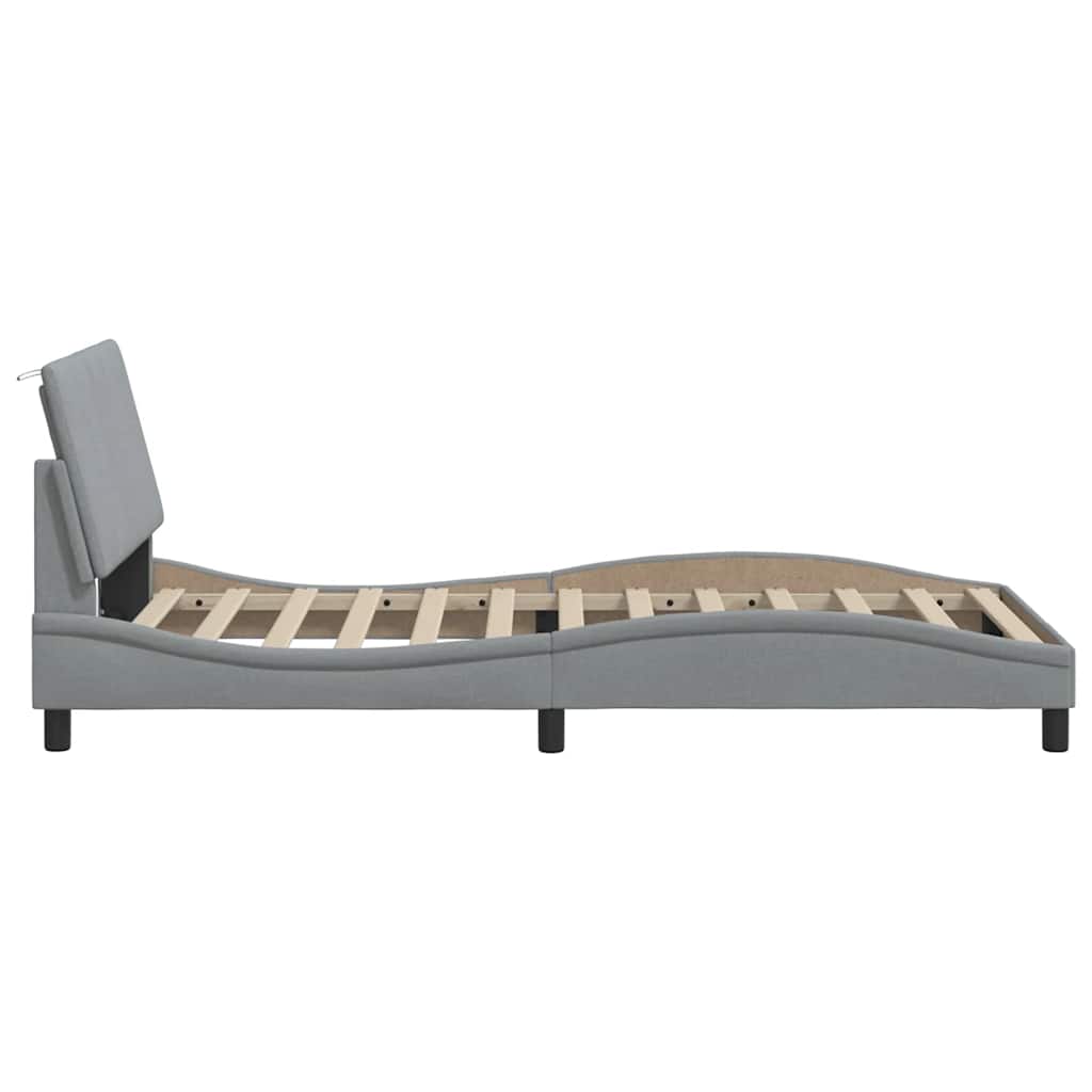 Giroletto senza Materasso Hanko Grigio Chiaro 100x200cm Tessuto