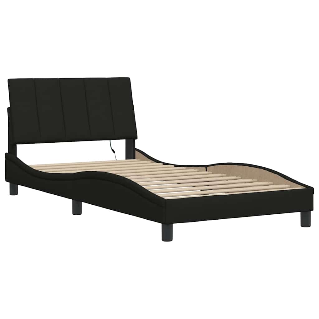 Giroletto senza Materasso Hanko Nero 100x200 cm in Tessuto | homemem39