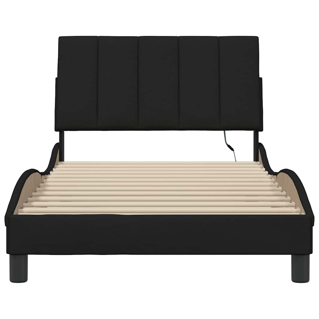 Giroletto senza Materasso Hanko Nero 100x200 cm in Tessuto | homemem39