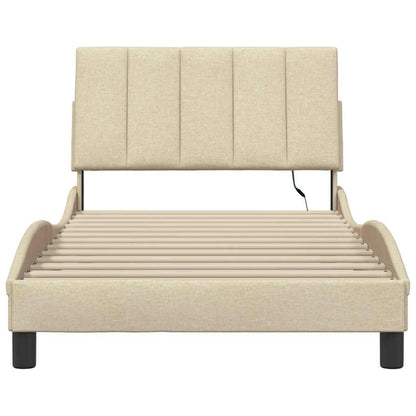 Giroletto senza Materasso Crema 100x200 cm in Tessuto - homemem39