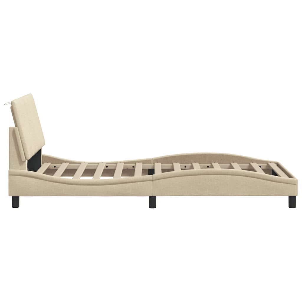 Giroletto senza Materasso Crema 100x200 cm in Tessuto - homemem39