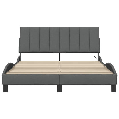 Giroletto senza Materasso Hanko Grigio Scuro 120x200 cm Tessuto