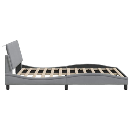 Giroletto senza Materasso Hanko Grigio Chiaro 140x190cm Tessuto
