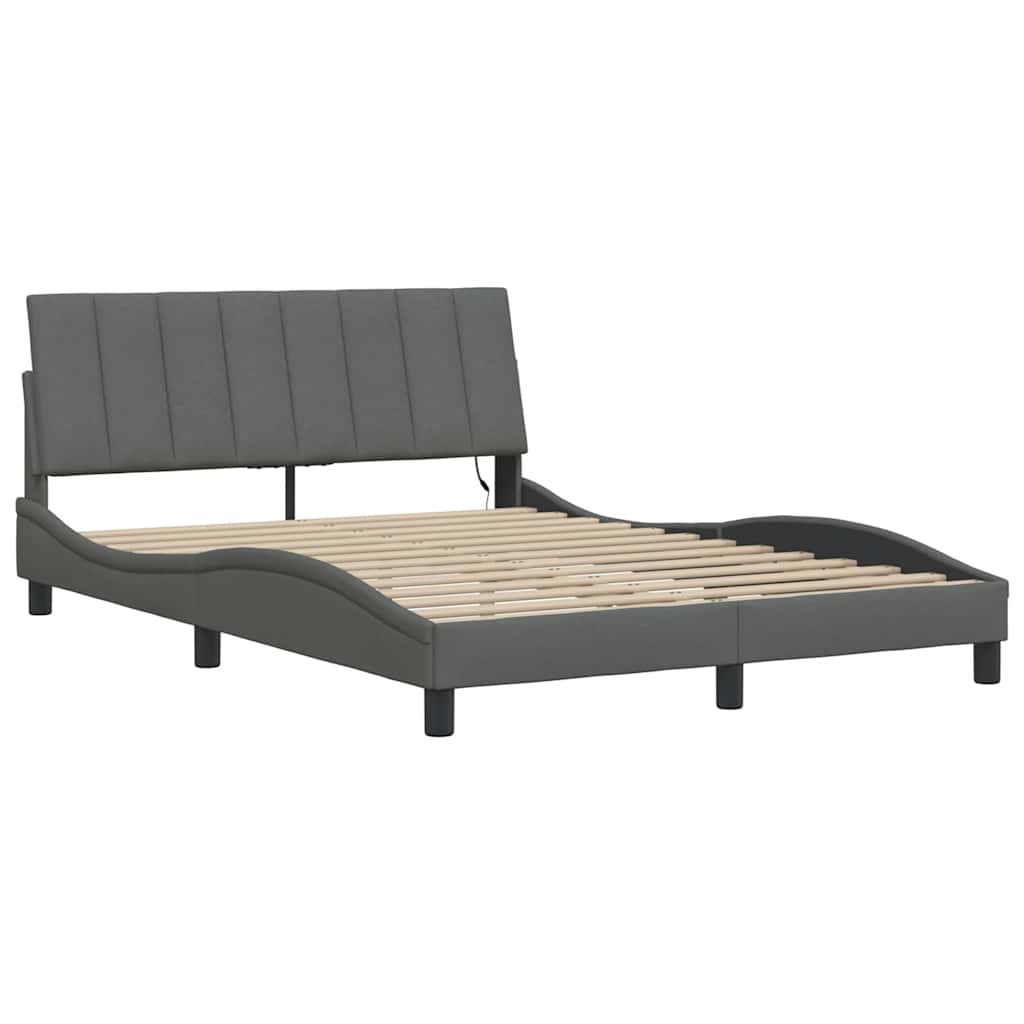 Giroletto senza Materasso Hanko Grigio Scuro 140x190 cm Tessuto