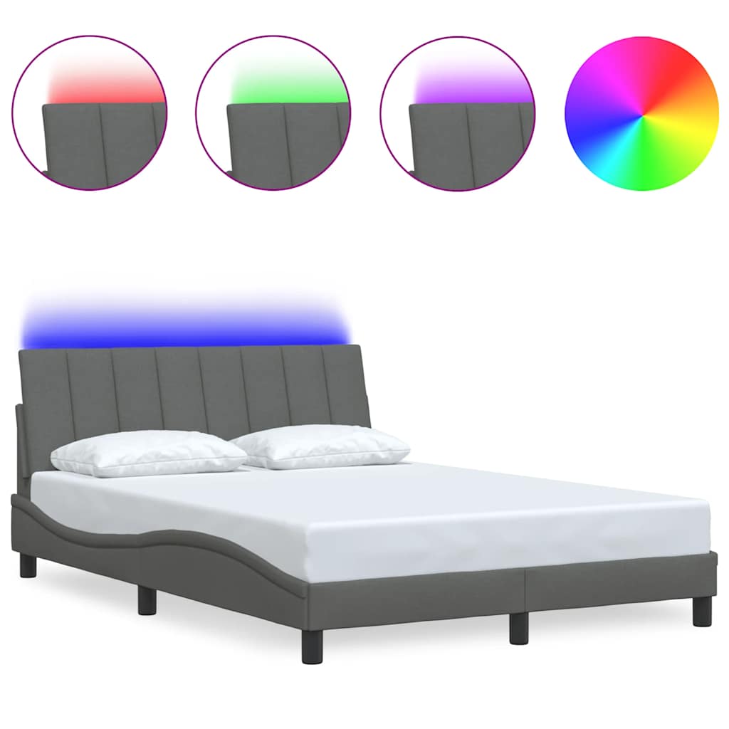 Giroletto senza Materasso Hanko Grigio Scuro 140x200 cm Tessuto