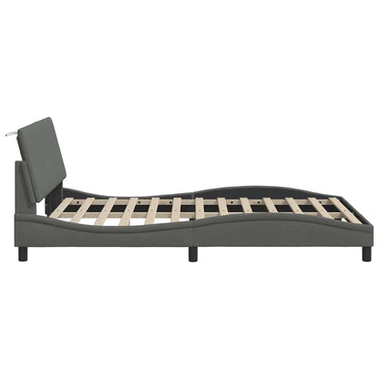 Giroletto senza Materasso Hanko Grigio Scuro 140x200 cm Tessuto