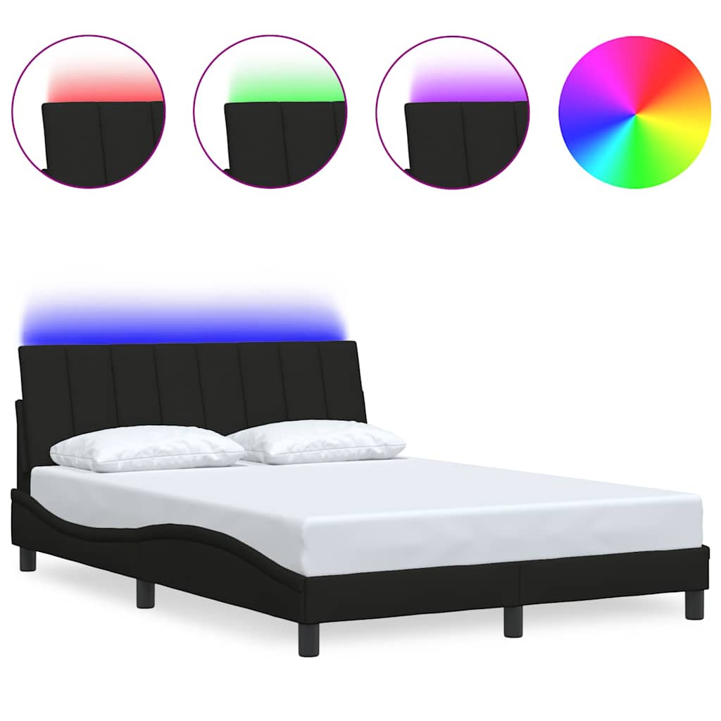 Giroletto senza Materasso Nero 140x200 cm in Tessuto - homemem39