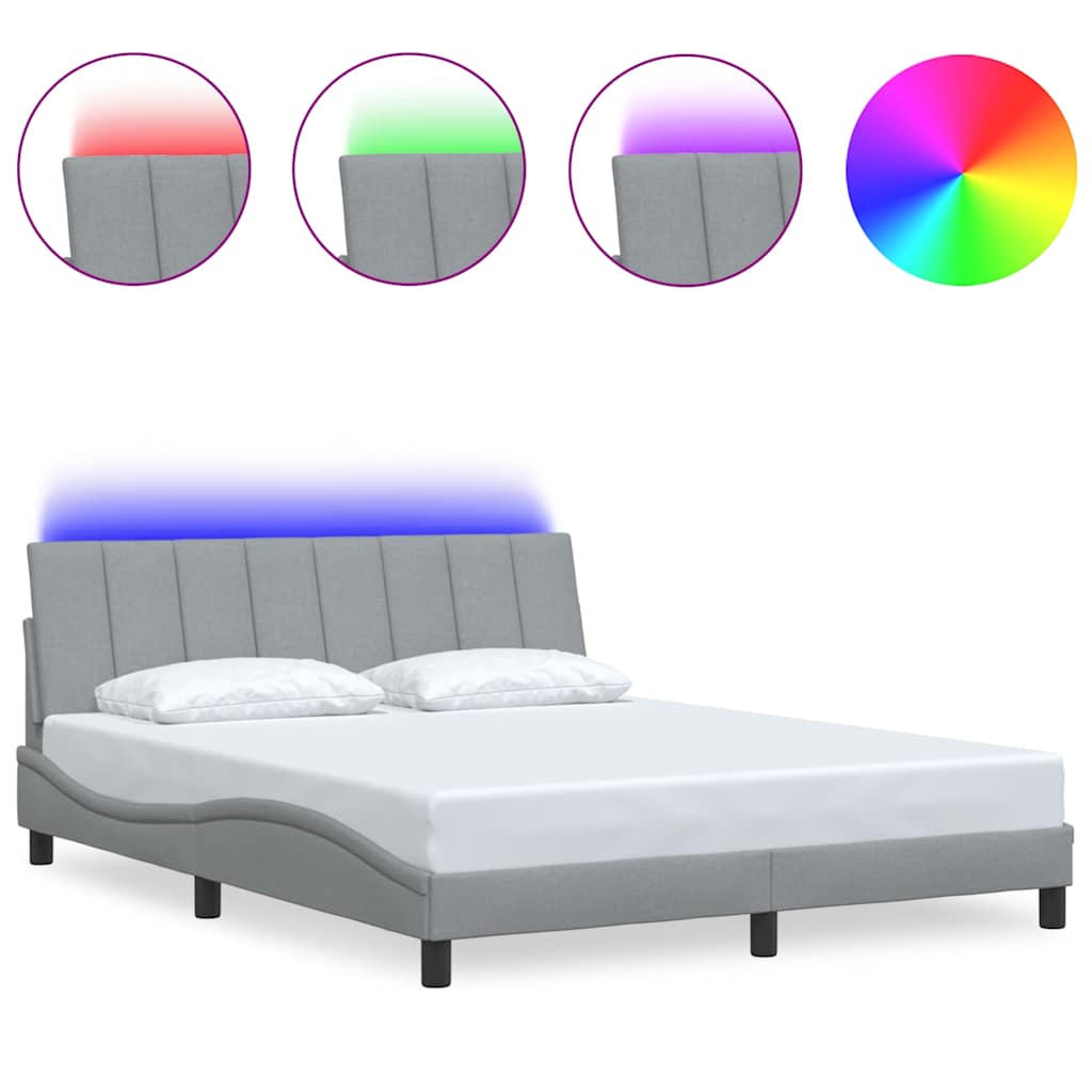 Giroletto senza Materasso Grigio Chiaro 160x200 cm Tessuto - homemem39