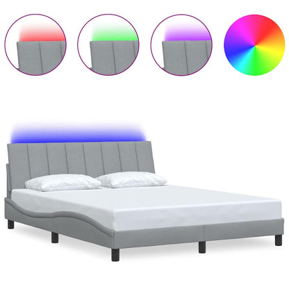 Giroletto senza Materasso Grigio Chiaro 160x200 cm Tessuto - homemem39