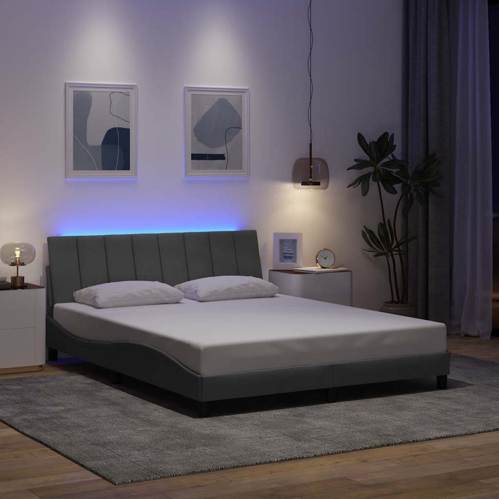 Giroletto senza Materasso Hanko Grigio Chiaro 160x200cm Tessuto