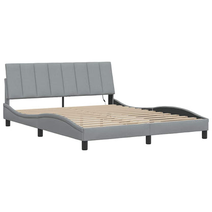 Giroletto senza Materasso Hanko Grigio Chiaro 160x200cm Tessuto