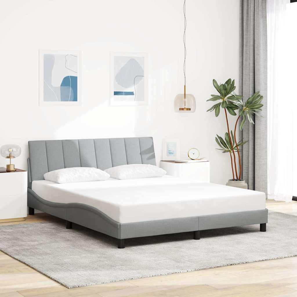 Giroletto senza Materasso Hanko Grigio Chiaro 160x200cm Tessuto