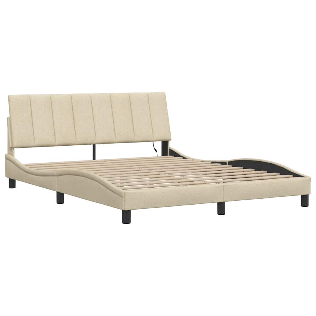 Giroletto senza Materasso Hanko Crema 160x200 cm in Tessuto | homemem39