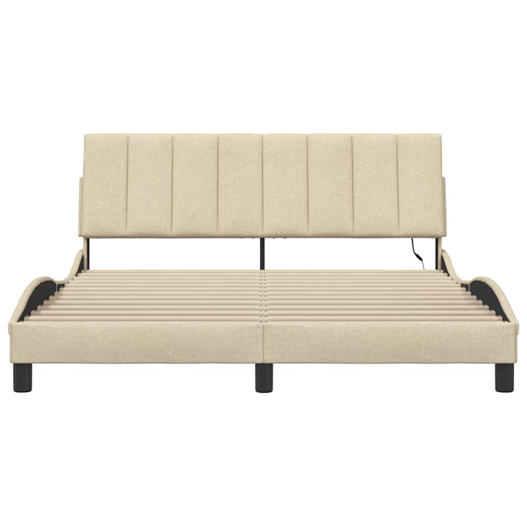 Giroletto senza Materasso Hanko Crema 160x200 cm in Tessuto | homemem39