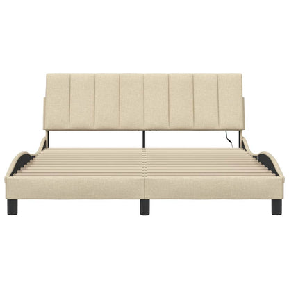 Giroletto senza Materasso Hanko Crema 160x200 cm in Tessuto | homemem39